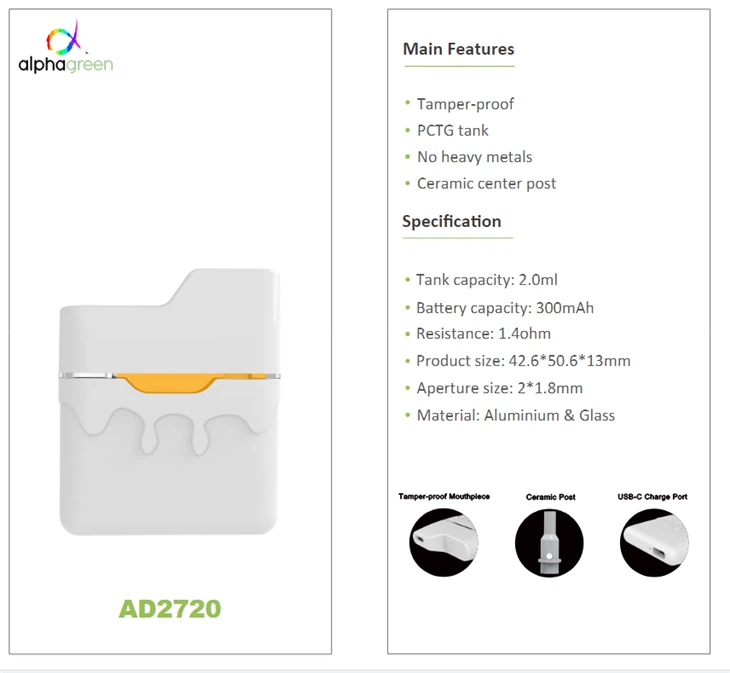 2ML Child-proof Unique Drip Design Disposable